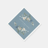 Rustic Dusty Blue Wildblumen & Daisies Dusche Serviette (Ecke)