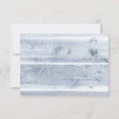 Rustic Dusty Blue Wood Wedding RSVP (Rückseite)