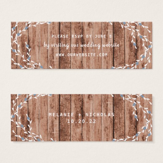 Rustic Dusty BlueBerry Website zur Hochzeit uAwg (Vorne & Hinten)