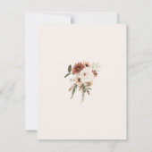 Rustic Dusty Pink Green Floral Wedding Vielen Dank Dankeskarte (Rückseite)