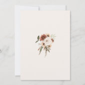 Rustic Dusty Pink Green Floral Wedding Vielen Dank Dankeskarte (Rückseite)