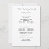 Rustic Earth & Champagne Florals Hochzeitsprogramm Einladung (Rückseite)