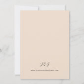 Rustic Earth & Champagne Florals Wedding - Beige Einladung (Rückseite)