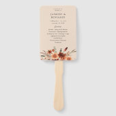 Rustic Earth & Champagne Florals Wedding Program B Fächer (Vorderseite)