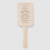 Rustic Earth & Champagne Florals Wedding Program B Fächer (Rückseite)