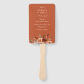 Rustic Earth & Champagne Florals Wedding Program T Fächer (Vorderseite)