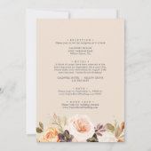 Rustic Earth Florals alle auf einer Hochzeit Einladung (Rückseite)