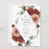 Rustic Earth Florals Brautparty V3b Einladung (Vorderseite)
