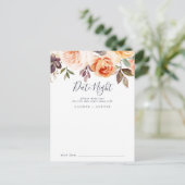 Rustic Earth Florals Date Night Ideas Cards Postkarte (Stehend Vorderseite)
