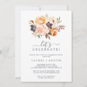 Rustic Earth Florals Feier Einladung (Vorderseite)