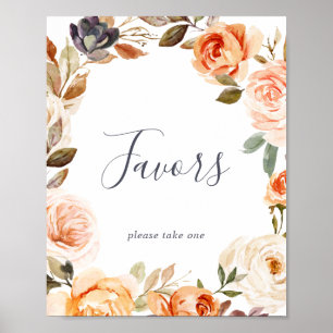 Rustic Earth Florals Gastgeschenke Hochzeiten unte Poster