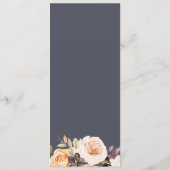 Rustic Earth Florals | Lila Abendmenü Menükarte (Rückseite)