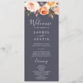 Rustic Earth Florals | Lila Hochzeitsprogramm Programm (Vorderseite)