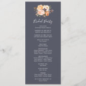 Rustic Earth Florals | Lila Hochzeitsprogramm Programm (Rückseite)