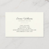 Rustic Earth Florals Lila und grün Visitenkarte (Rückseite)