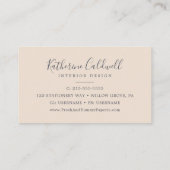 Rustic Earth Florals | Lila Visitenkarte (Rückseite)