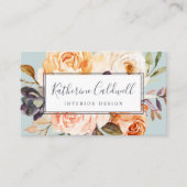 Rustic Earth Florals | Mini-Visitenkarte Visitenkarte (Vorderseite)