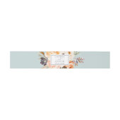 Rustic Earth Florals | Münzhochzeit Einladungsbanderole (Flach)