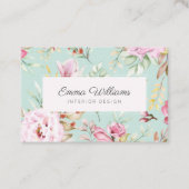Rustic Earth Florals | Rose Visitenkarte (Vorderseite)