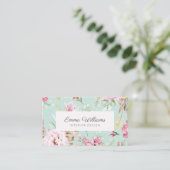 Rustic Earth Florals | Rose Visitenkarte (Stehend Vorderseite)