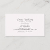 Rustic Earth Florals | Rose Visitenkarte (Rückseite)