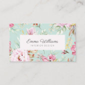 Rustic Earth Florals | Rose Visitenkarte (Vorderseite)