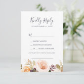 Rustic Earth Florals Song Request RSVP Card Karte (Stehend Vorderseite)