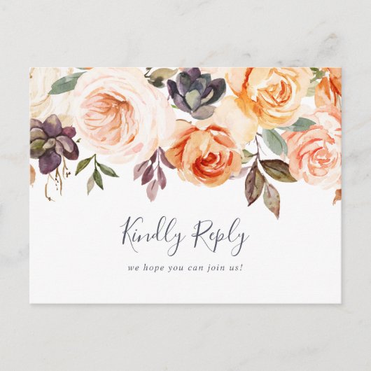 Rustic Earth Florals Song Request UAWG Postcard Einladungspostkarte (Vorderseite)