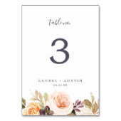 Rustic Earth Florals Tischnummer (Rückseite)