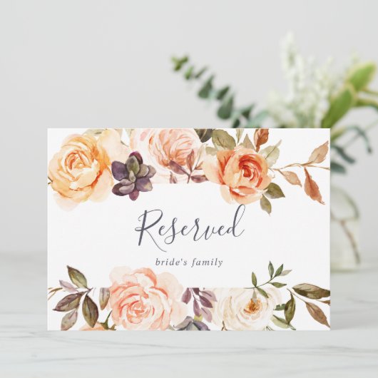 Rustic Earth Florals vorbehaltenes Zeichen (Stehend Vorderseite)