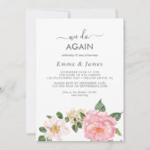 Rustic Earth Florals "We Do Again" Erneuerbare Einladung (Vorderseite)