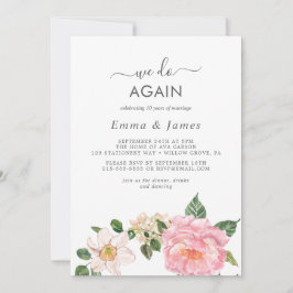 Rustic Earth Florals "We Do Again" Erneuerbare Einladung