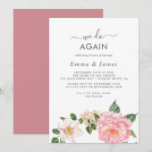 Rustic Earth Florals "We Do Again" Erneuerbare Einladung (Vorne/Hinten)