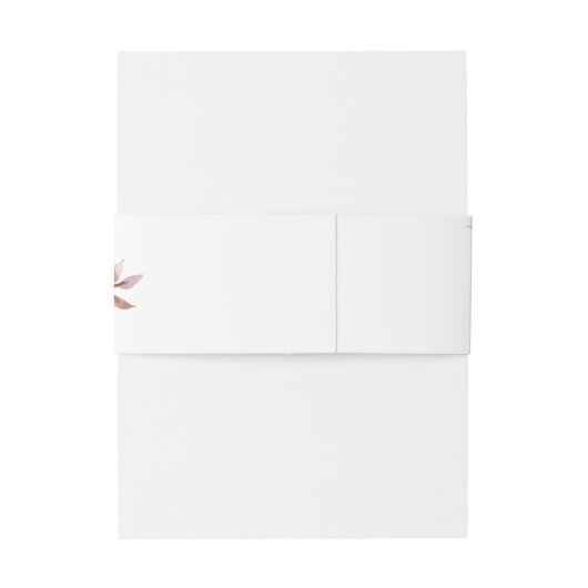 Rustic Earth Florals Wedding Einladungsbanderole (Rückseitenbeispiel)