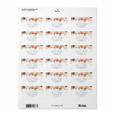 Rustic Earth Florals Wedding RSVP Address Labels Adressaufkleber (Vorne)