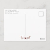 Rustic Earth-tone Boho Save the Date Einladung Postkarte (Rückseite)