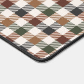 Rustic Earth Tone Plaid Pattern Schreibtischunterlage (Ecke)