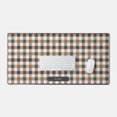 Rustic Earth Tone Plaid Pattern Schreibtischunterlage (Tastatur & Maus)