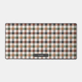 Rustic Earth Tone Plaid Pattern Schreibtischunterlage (Vorderseite)