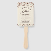 Rustic Earthtone Boho Wildblumen Hochzeitsprogramm Fächer (Vorderseite)