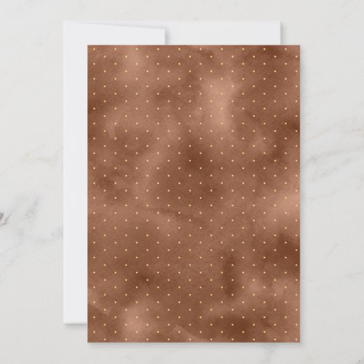 Rustic Earthy Floral Arch Gold Boho Wedding Save The Date (Rückseite)