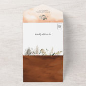 Rustic Earthy Floral Arch Terracotta Babydusche All In One Einladung (Außenbereich)