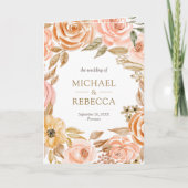 Rustic Earthy Floral Fall Autumn QR Code Wedding Einladung (Vorderseite)