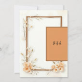 Rustic Earthy Floral Harmony Wedding (Rückseite)