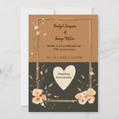 Rustic Earthy Floral Harmony Wedding Einladung (Vorderseite)