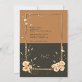 Rustic Earthy Floral Harmony Wedding Einladung (Rückseite)