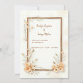 Rustic Earthy Floral Harmony Wedding Einladung (Vorderseite)