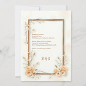 Rustic Earthy Floral Harmony Wedding Einladung (Rückseite)