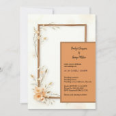 Rustic Earthy Floral Harmony Wedding Einladung (Vorderseite)