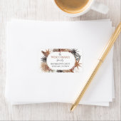 Rustic Earthy Holiday Return Address Label Adressaufkleber (Insitu)